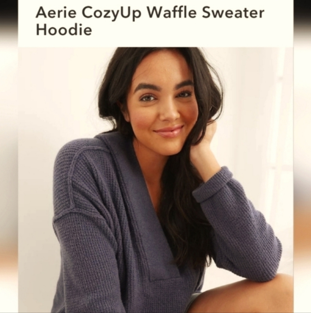 Aerie CozyUp Waffle Sweater